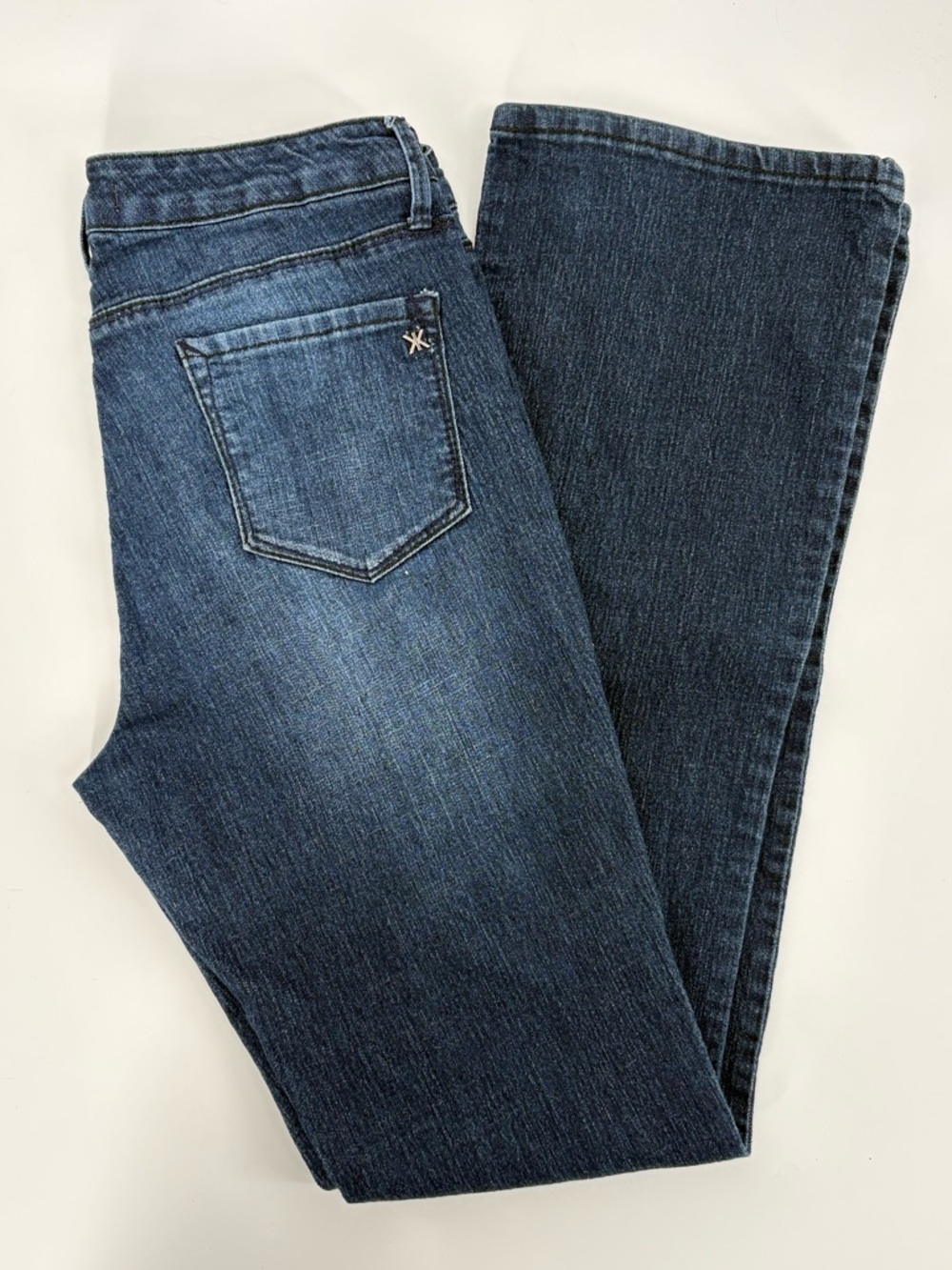 Kardashian Kollection Jeans Khloe Curvy Slim Boot Size 12 Dark Wash